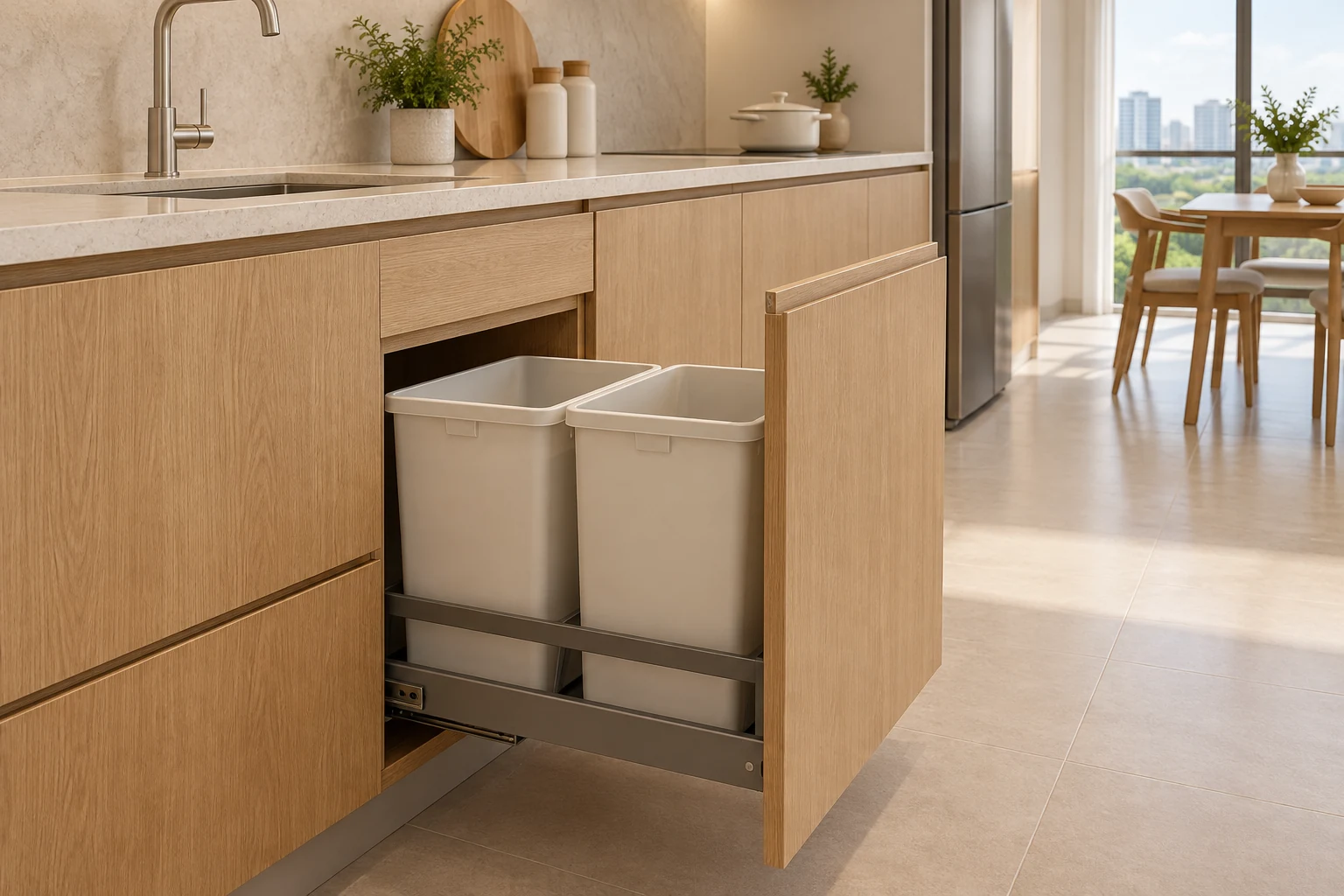 Pull-Out Kitchen Bins: 7 Singapore Carpentry Checks